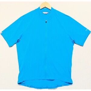 Giro Sport Design Men's Cycling Full Zip Jersey Blue Short Sleeve Road Bike XL